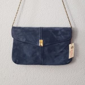 Dark blue Pigskin leather purse